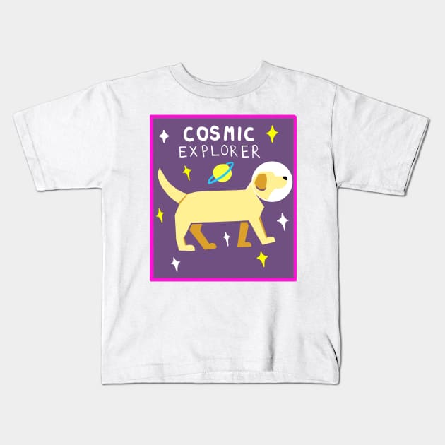 COSMIC EXPLORER Kids T-Shirt by LovePropaganda